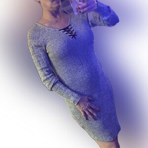 Vintage women’s size L Charlotte Russe Long Sleeve Dresses black & gray